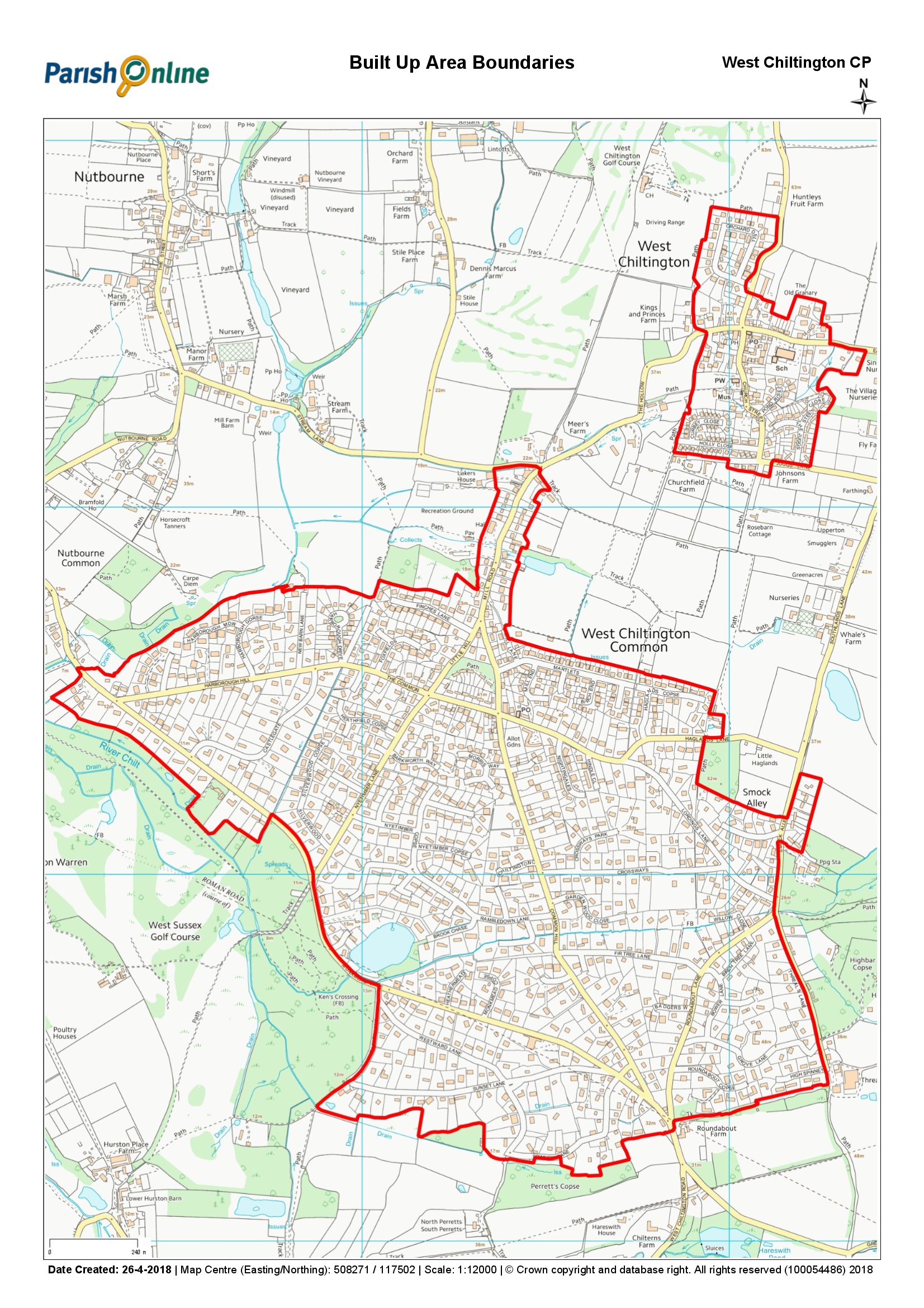Map of the Built up Area Boundaries