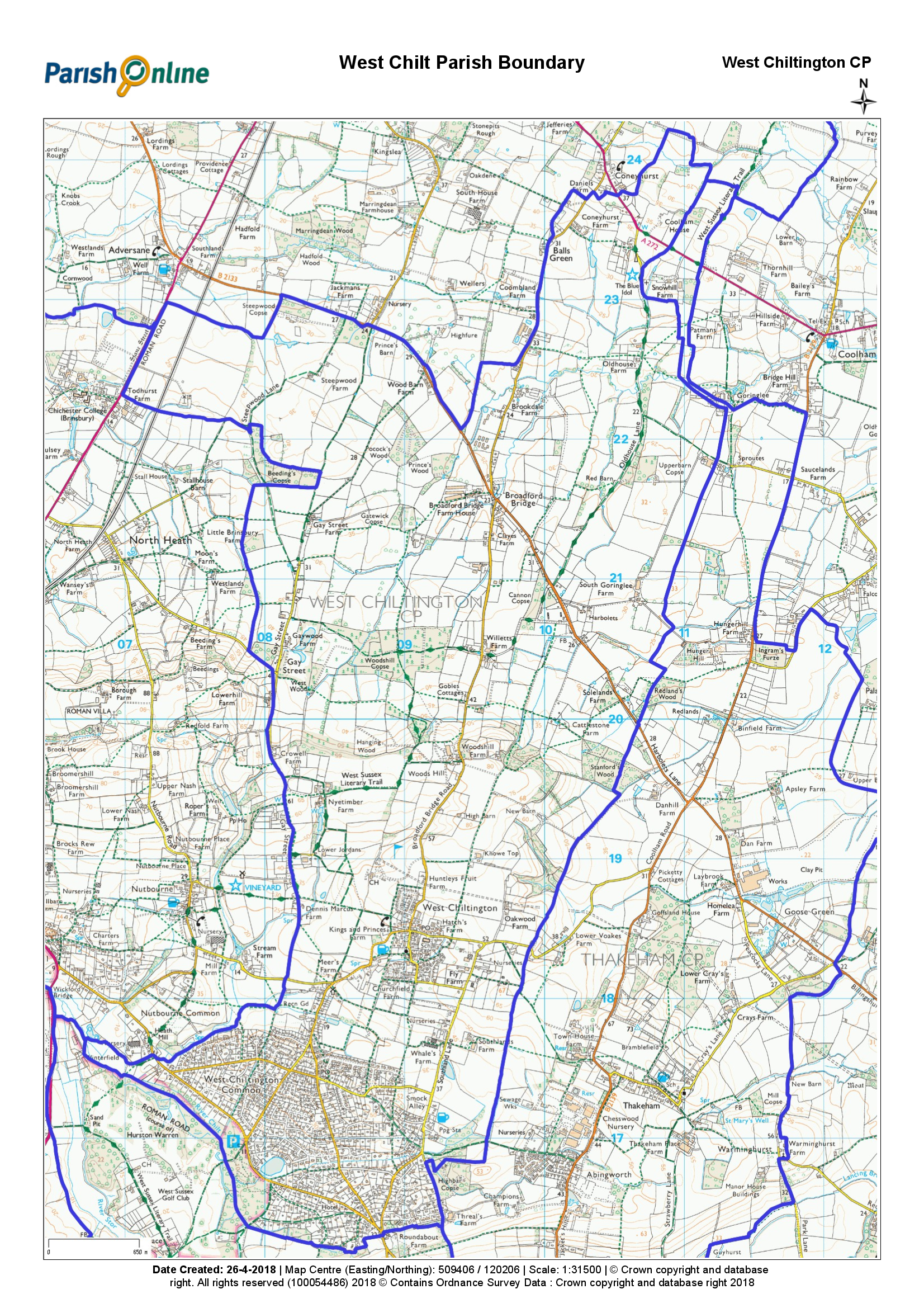 Image of the parish boundary